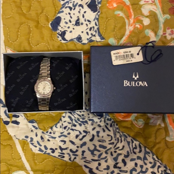 BULOVA watch with pink diamond accent - Picture 1 of 3